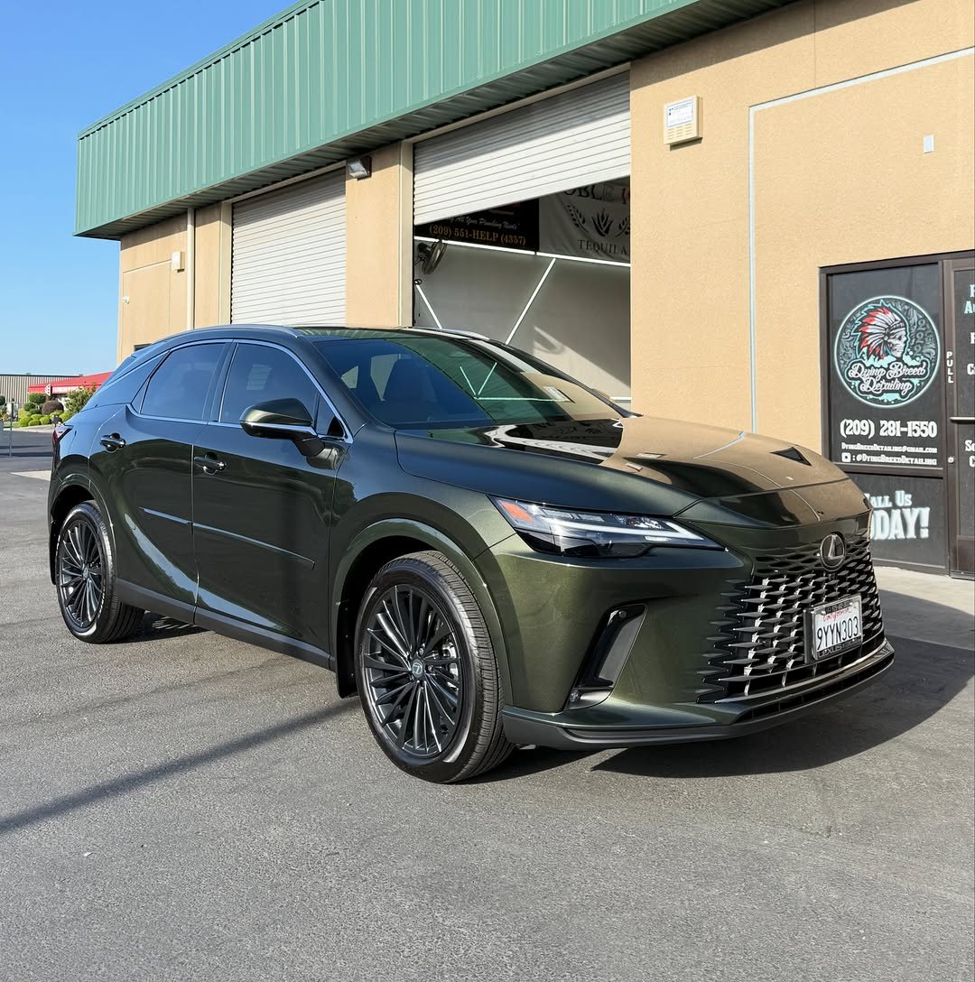 A freshly detailed Lexus SUV outside the Dying Breed Detailing shop in Modesto, CA